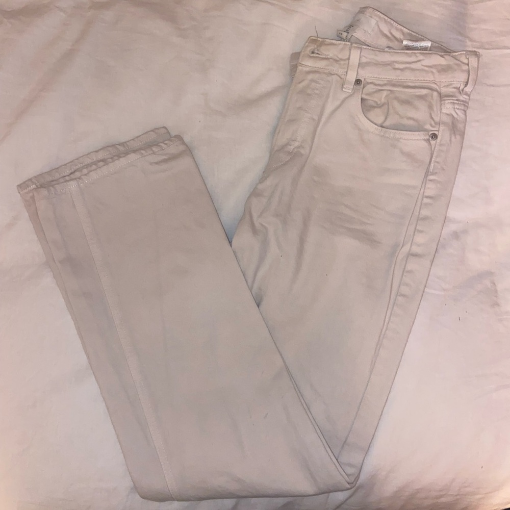 H&M High Waist White Jeans